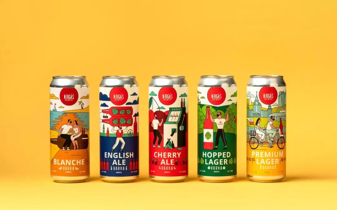 插畫(huà)風(fēng)啤酒產(chǎn)品包裝設(shè)計(jì)（啤酒）